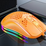YINDIAO G7 Wired Gaming Mouse 7200DPI RGB Backlight Computer Mouse Honeycomb Hollow Mice for Computer Laptop PC Gamer